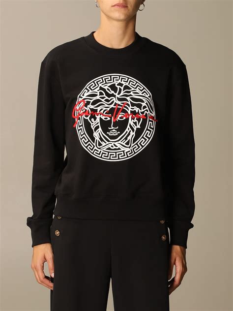 versace sweat shirt logo|Versace sweatshirt women.